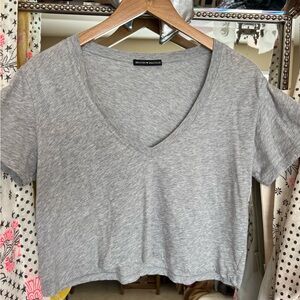 Brandy Melville Heather Gray Crop Top